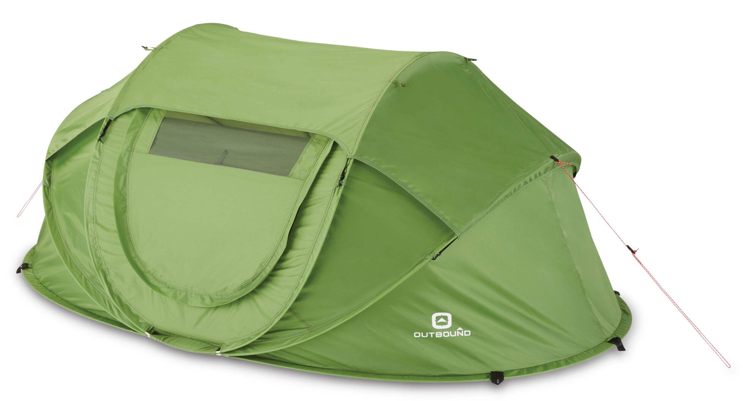 Outbound 2-Person 1-Piece Hoop Frame Instant Pop-Up Camping Dome Tent w/ Rain Fly & Carry Bag Front_Angled_Left