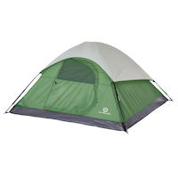 Outbound Youth Kids' 3-Season, 2-Person Easy Set-Up Camping Dome Tent w/ Rain Fly & Carry Bag Front_Angled_Left