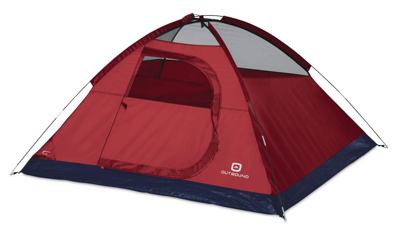 Tente de camping en dôme Outbound pour jeunes, 3 saisons, 2 personnes,  facile à installer, avec sac de transport et double toit