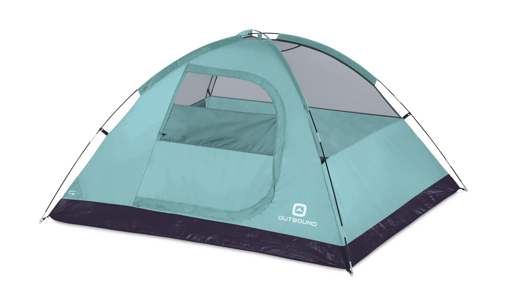 Tente de camping en dôme Outbound pour jeunes, 3 saisons, 3 personnes,  facile à installer, avec sac de transport et double toit