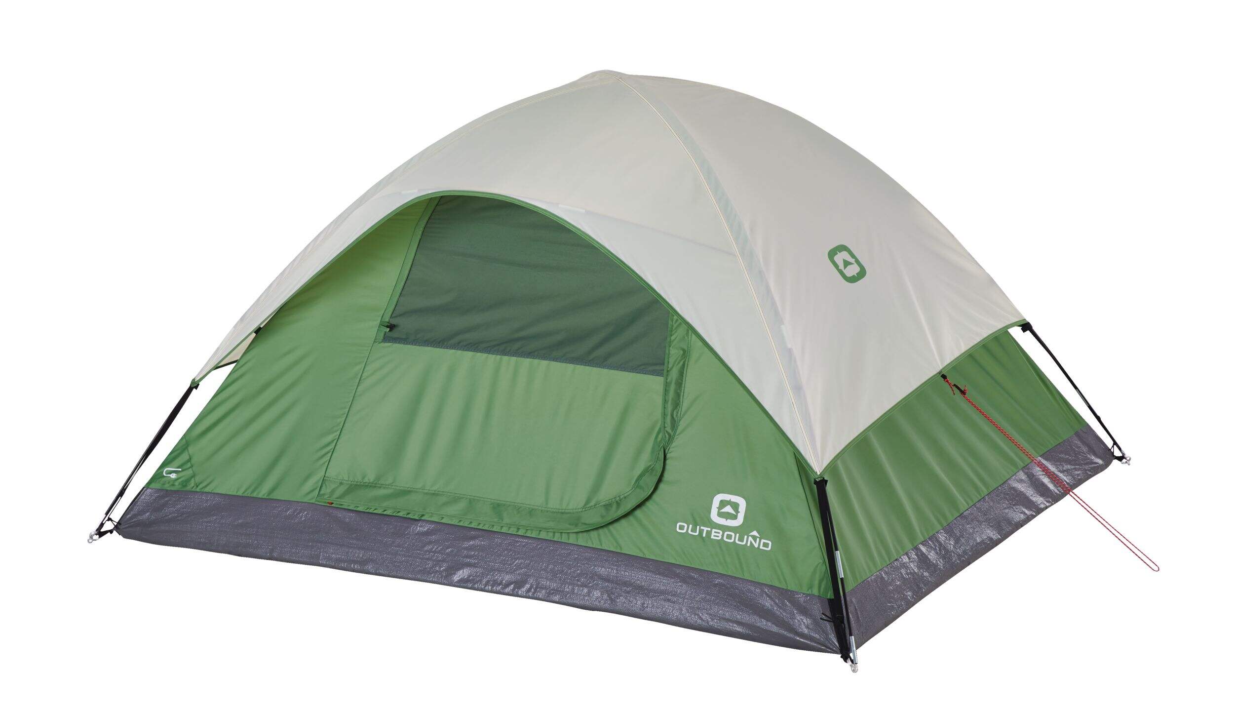 Tente de camping en dôme Outbound pour 3 saisons, 3 personnes avec double toit et sac de transport Front_Angled_Left