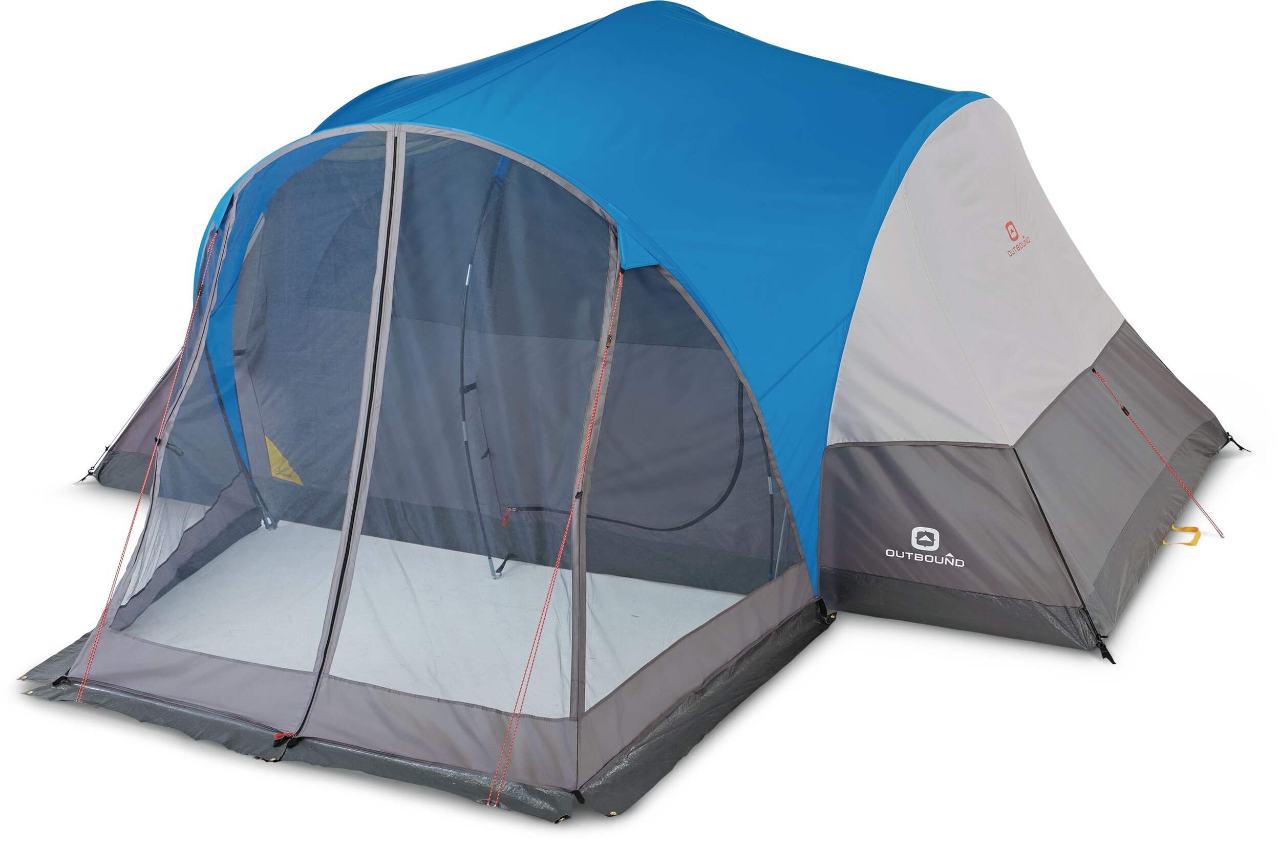 Outbound 8-Person Dome Tent with Screen Room, Rain Fly & Carry Bag Front_Three_Fourths_Angled_Left