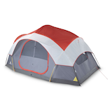 Outbound 3-Season, 8-Person 2-Room Camping Dome Tent with Divider, Rain Fly & Carry Bag Front_Angled_Left