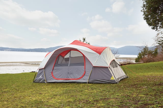 Outbound 3-Season, 8-Person, 2-Room Camping Dome Tent w/ Room Divider, Rain Fly & Carry Bag 