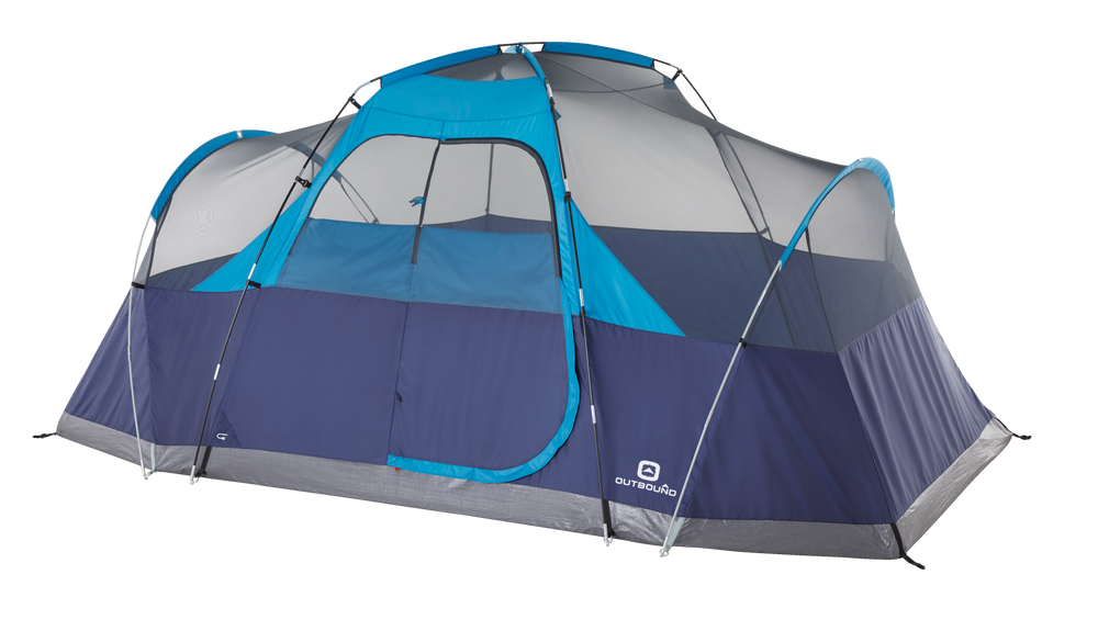 Outbound 3Season, 8Person Camping Dome Tent w/ Rain Fly & Carry Bag