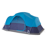 Outbound 3-Season, 8-Person Camping Dome Tent with Rain Fly & Carry Bag Front_Angled_Left