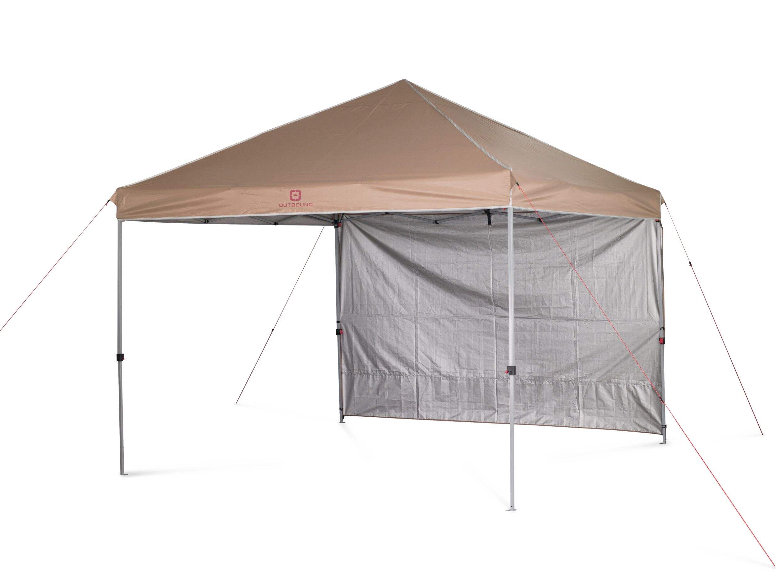 Outbound Easy Set-Up Portable Instant Pop-Up Sun Shelter Canopy Tent with Wall Panel, 10-ft x 10-ft Front_Angled_Left