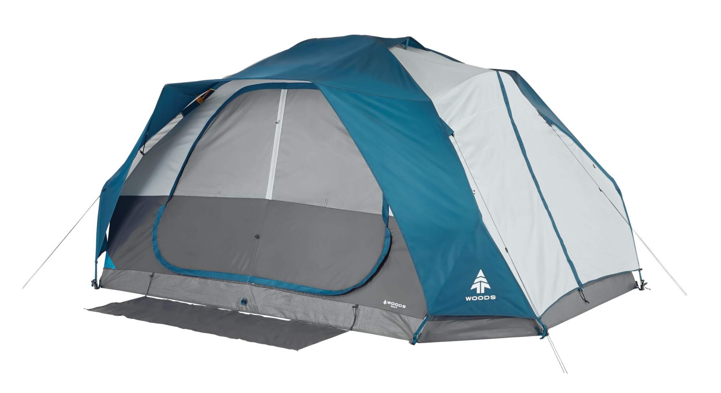 Tente à dôme ouvert Woods Huron, 8 personnes Front_Angled_Left
