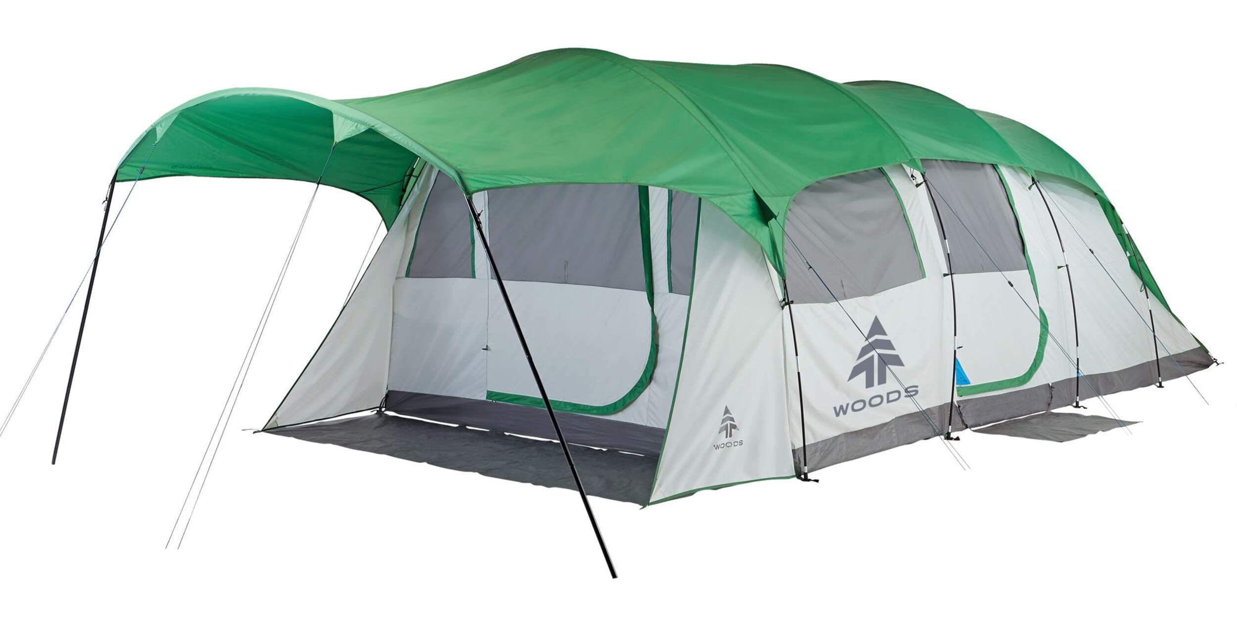 Woods™  Aspen Ridge Tent, 12-Person Front_Angled_Left