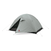 Woods Cascade 3-Season, 3-Person Camping Dome Tent w/ 2 Doors, Vestibules, Rain Fly & Carry Bag Front_Three_Fourths_Angled_Left