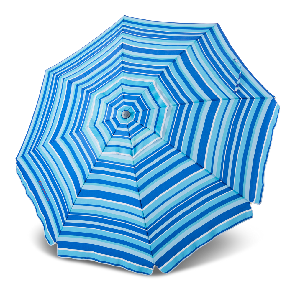 Outbound Coronado Deluxe Striped Tilting Sun Shade Beach Umbrella w