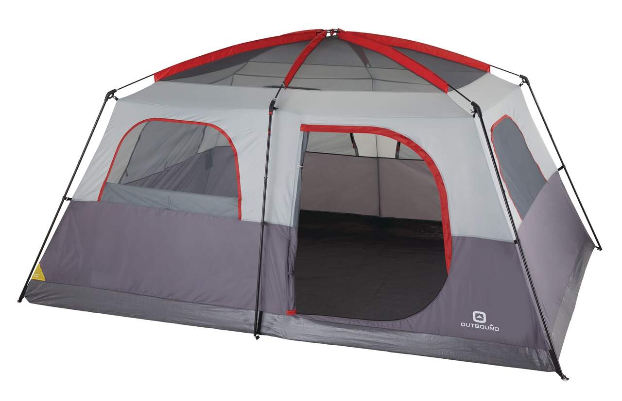 Outbound 3-Season, 12-Person Camping Dome Tent w/ Rain Fly & Carry Bag