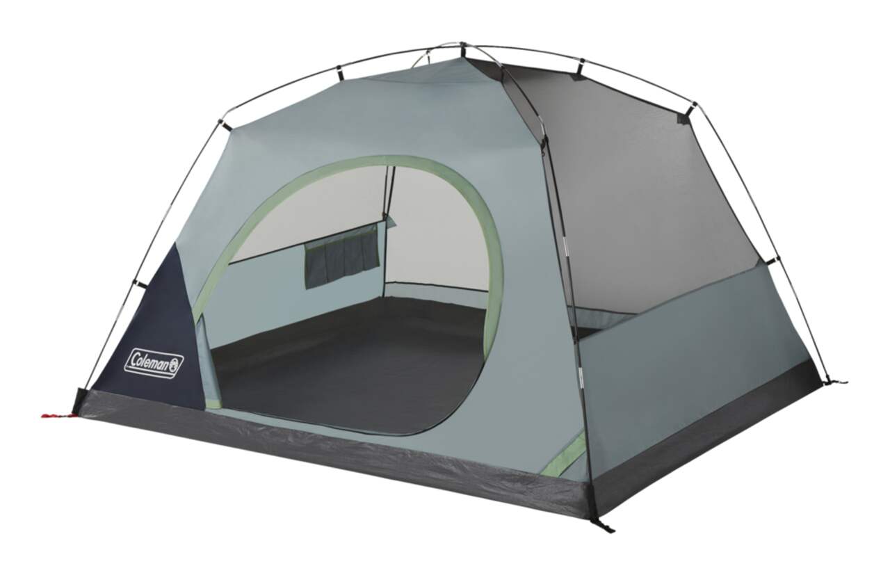 Woods Creekside 3-Season, 3-Person Camping Dome Tent w/ Canopy/Awning, Rain  Fly & Carry Bag