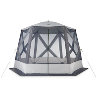 Woods Lodge Instant Pop-Up Screen House/Tent/Camping Gazebo Shelter, 11-ft x 9-ft Front_Flat