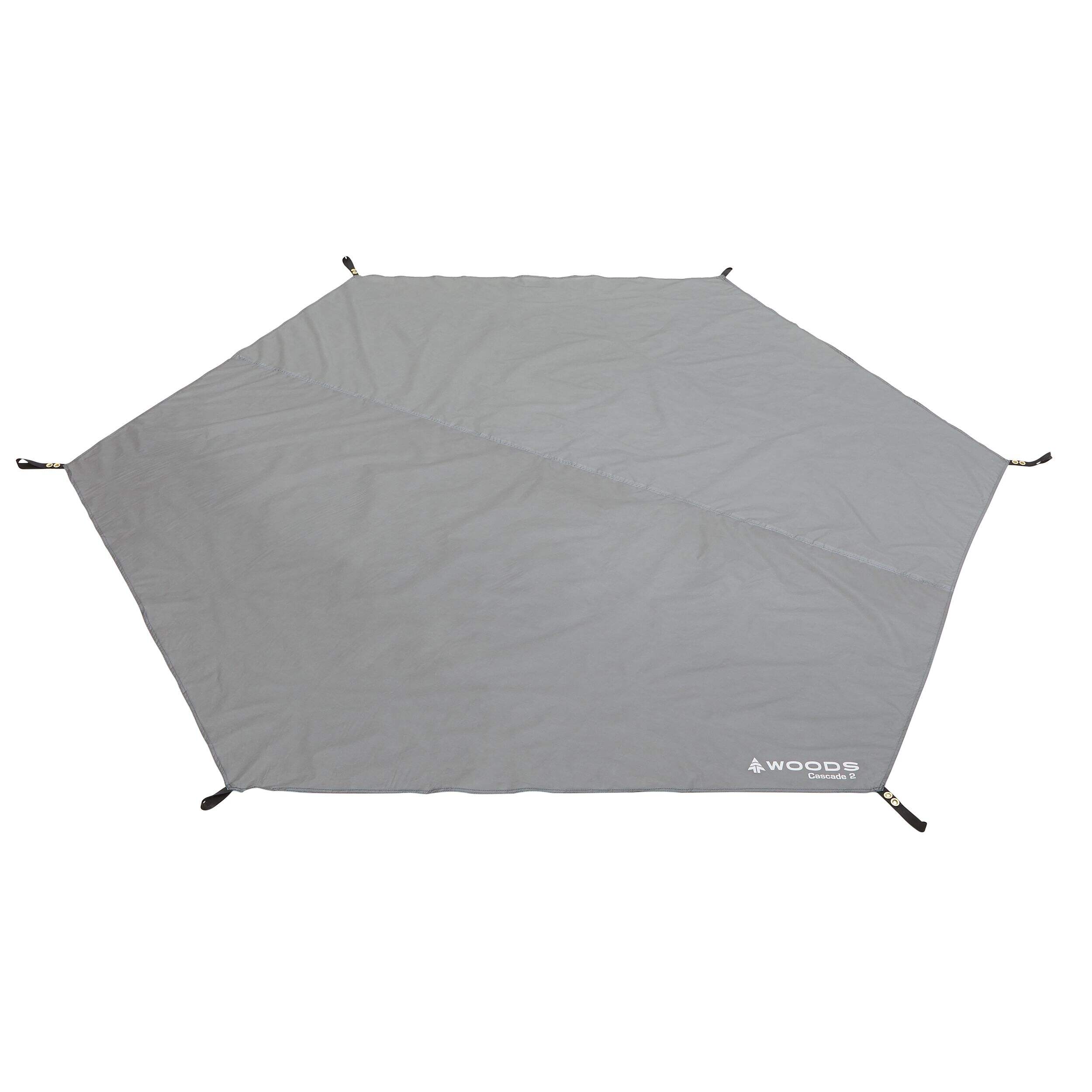 Woods Cascade 2-Person Waterproof Camping Tent Footprint/Ground Cloth Sheet w/ Stuff Sack Overhead_Plunge