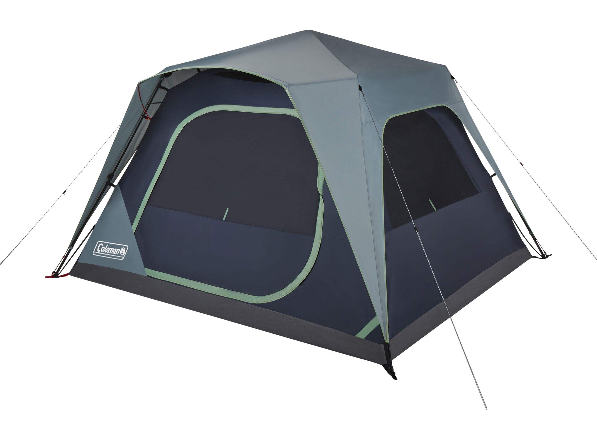 Coleman Skylodge 6P Cabin Tent with Rain Fly & Carry Bag, Blue Nights Front_Angled_Left