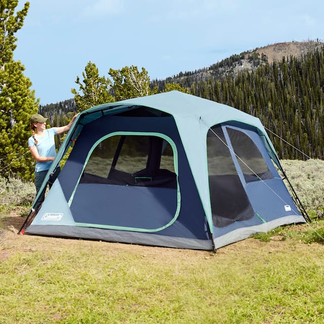 Coleman Skylodge 3-Season, 8-Person Instant Set-Up Camping Cabin Tent w ...