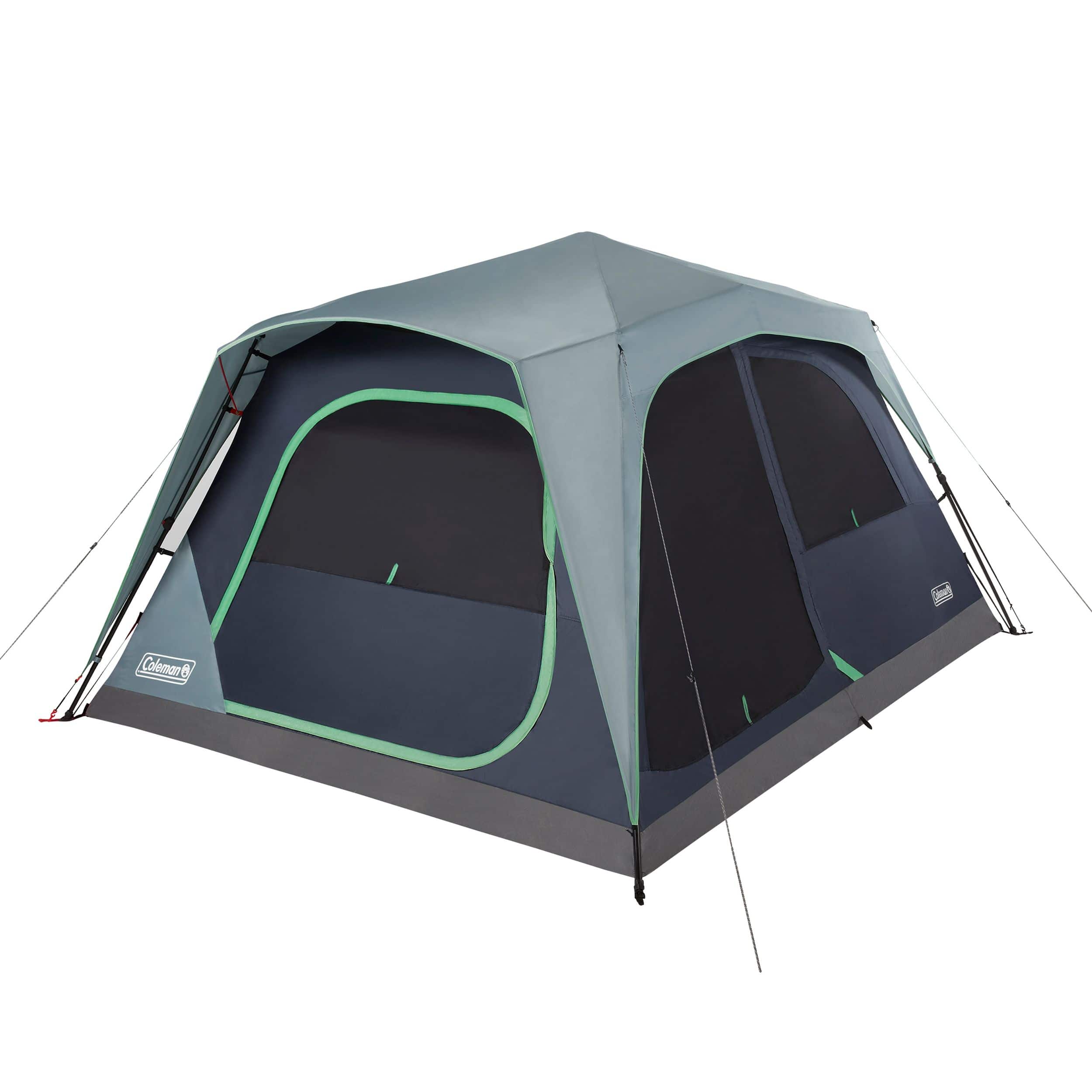 Coleman Skylodge 3-Season, 8-Person Instant Set-Up Camping Cabin Tent w/  Convertible Screened Room, Rain Fly & Carry Bag