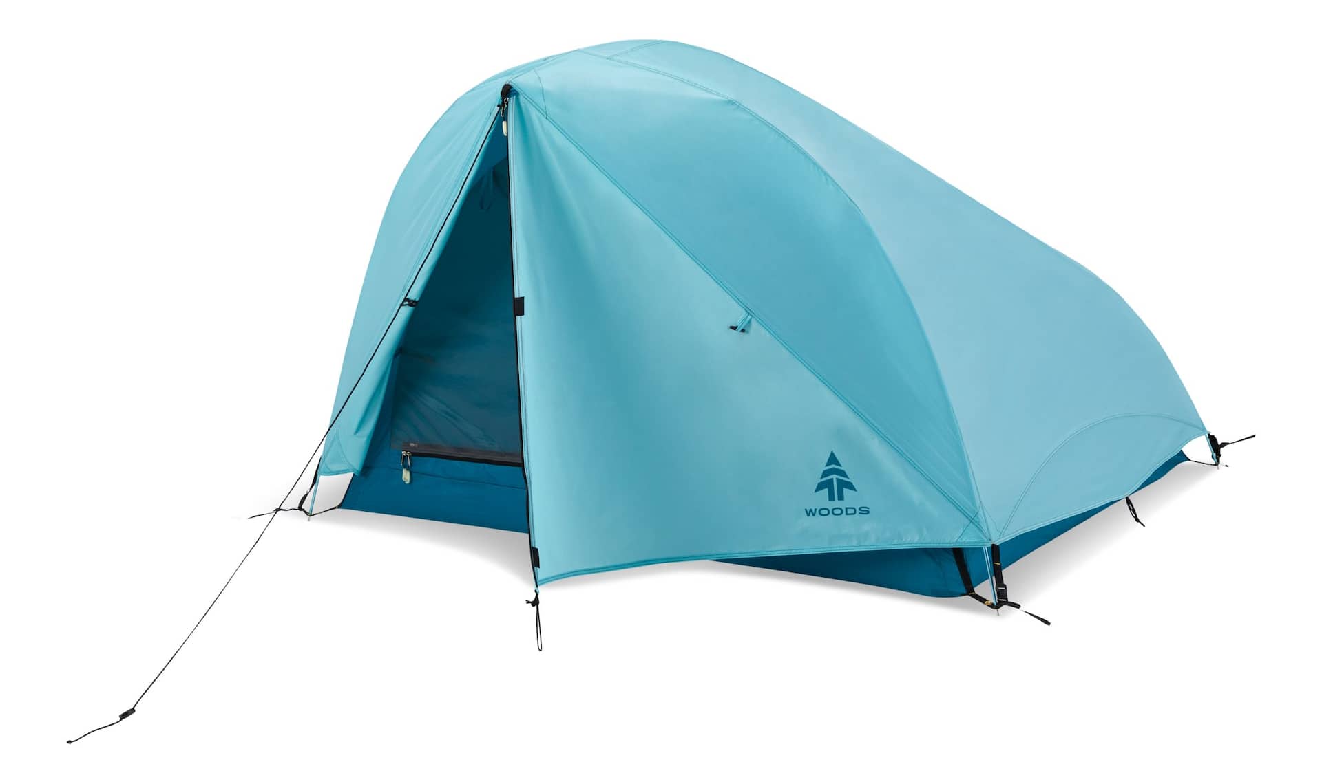 Woods O'HARA 2-Person, 3-Season Backcountry Camping Tent w/ 1 Door,  Vestibule, Rain Fly & Carry Bag