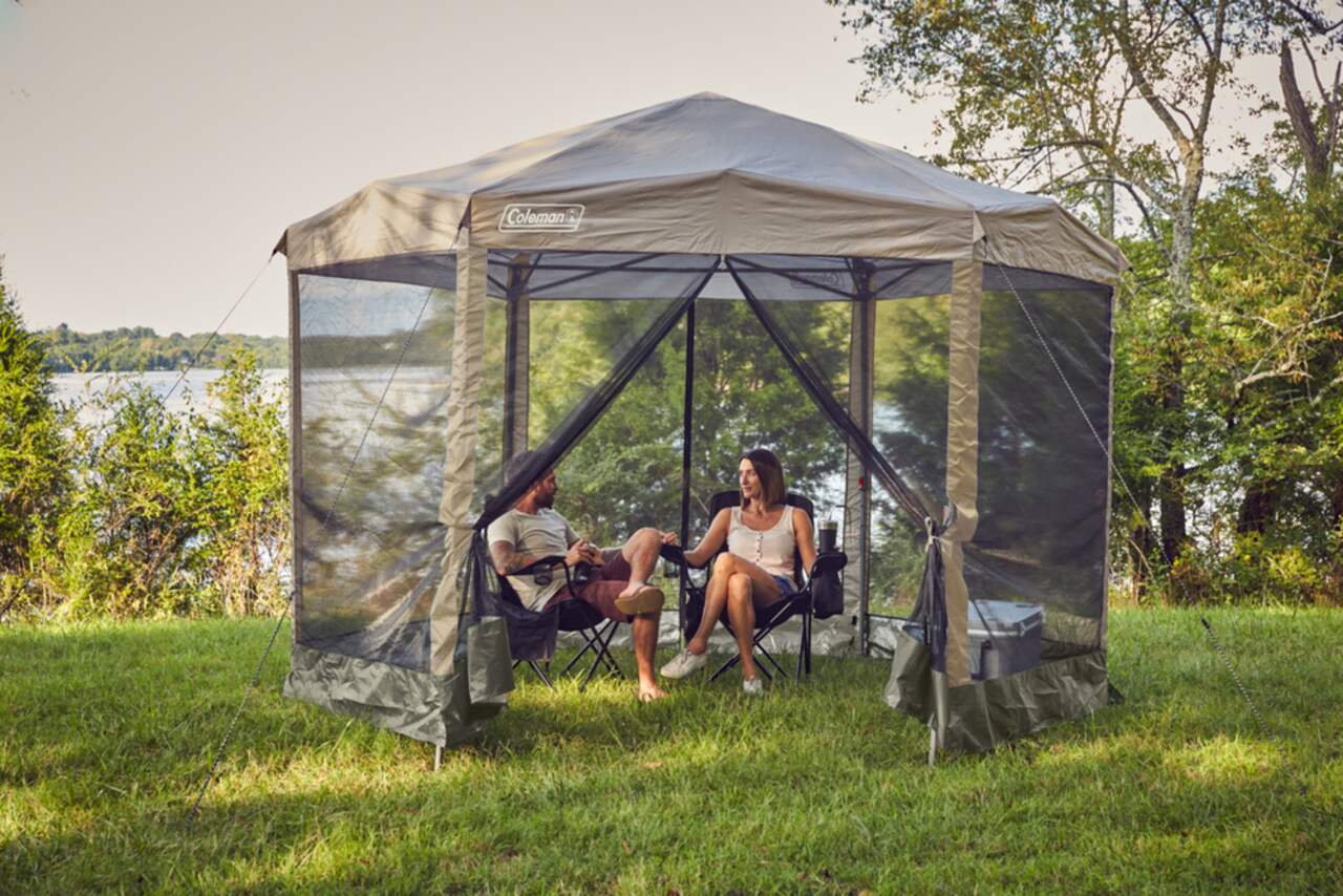 Canopy tent with outlet net