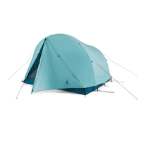 Woods O'Hara 4-Person Water-Repellent Tent, Blue Front_Angled_Left