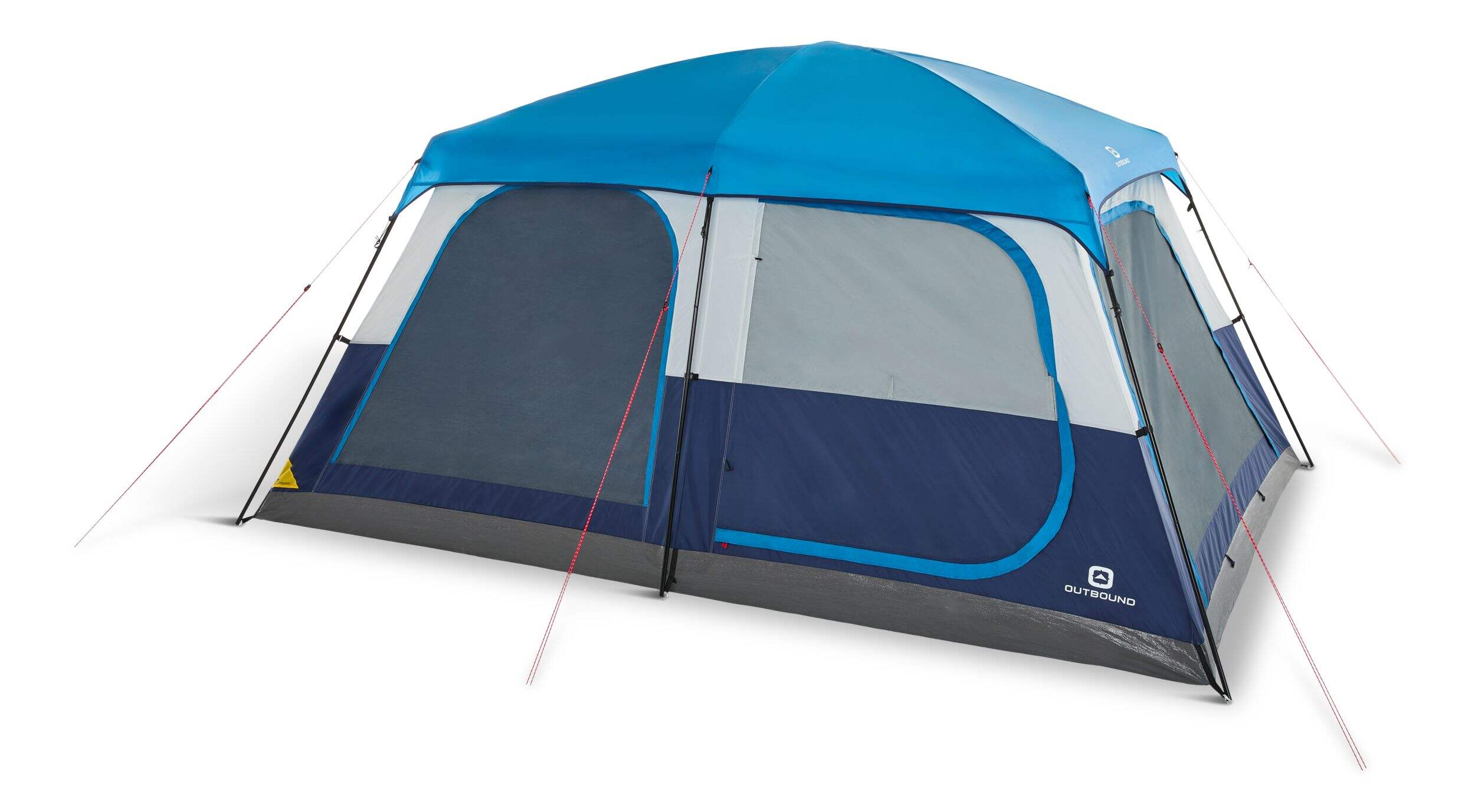 Outbound 10-Person Big Window Cabin Tent with Rain Fly Front_Angled_Left