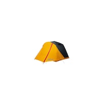 Coleman Peak1™ 4-Person Waterproof Dome Tent with Starview Window, For Backpacking/Camping/Hiking, Yellow Front_Three_Fourths_Angled_Left