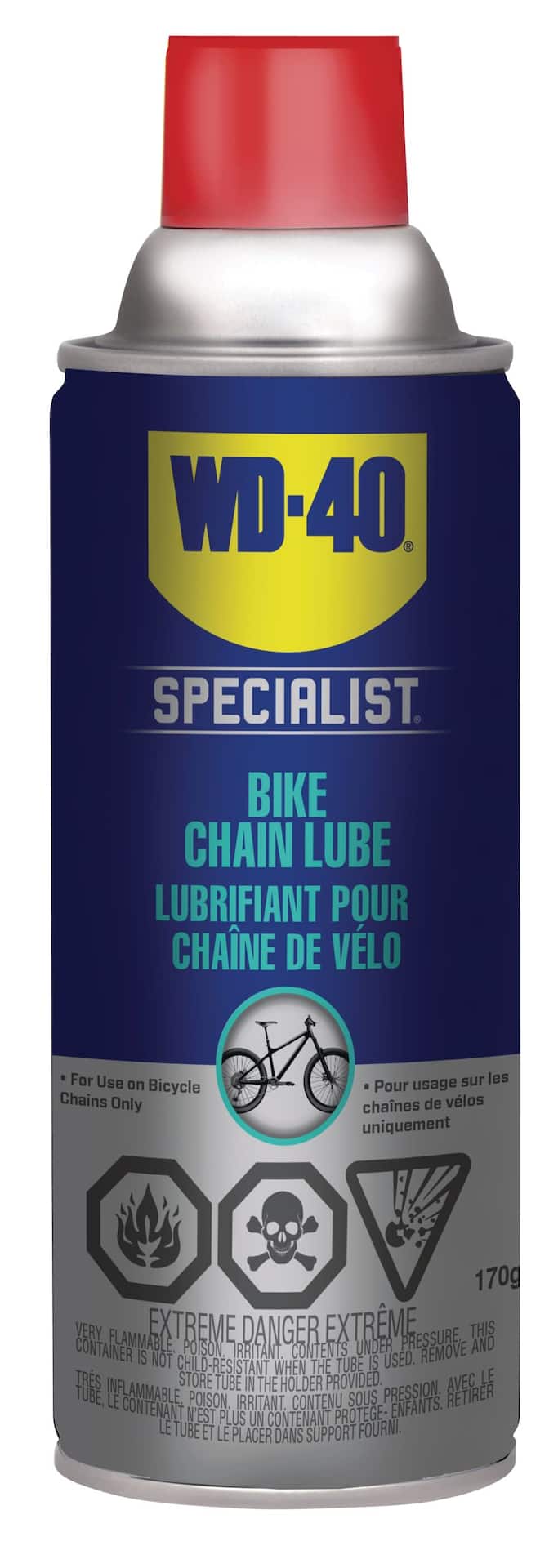 Maintenance et Entretien Velo WD-40 Bike Lubrifiant Chaîne au PTFE