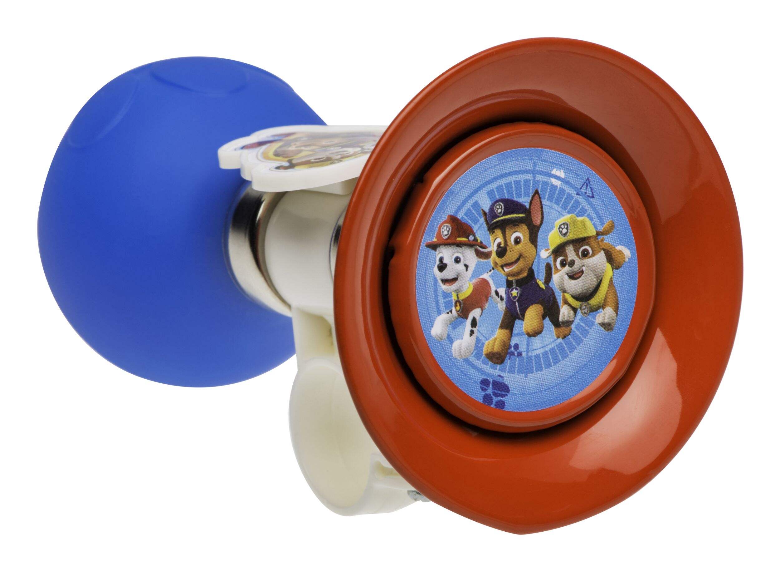 Paw Patrol Kids' Handlebar Bike Bell Horn For Bicycles, Trikes & Scooters, Loud Tone, Blue Front_Angled_Right