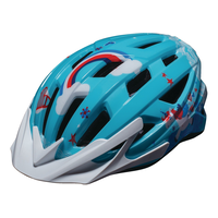 CCM Unicorn Ascent Toddler Bike Helmet w/Adjustable Straps & Removable Visor, Blue, Ages 3-5 Front_Three_Fourths_Angled_Left