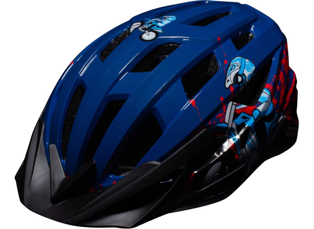 CCM Motorcycle Ascent Toddler Bike Helmet w Adjustable Straps Removable Visor Blue Ages 3 5 Canadian Tire