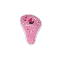 Supercycle Foam Kids' Bike Saddle/Seat Cover, Heat-Sealed, Pink Overhead_Flat
