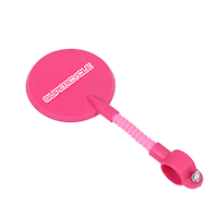 Supercycle Universal Adjustable Kids' Bike Mirror, Pink Front_Three_Fourths_Angled_Right