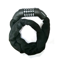 Supercycle Bike Lock Chain w/Resettable 5-Digit Dial Combination, Black, 3-ft