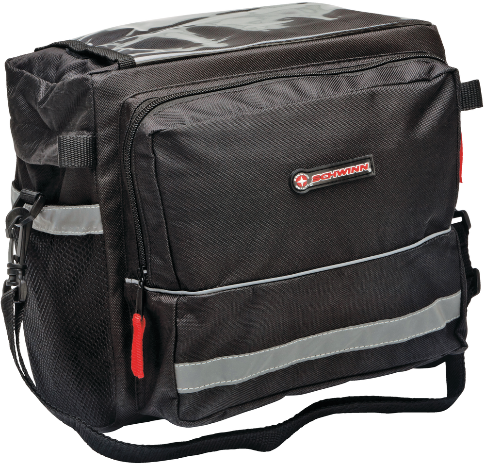 Schwinn Expandable Handlebar Bike Bag w/Reflective Strip & Strong