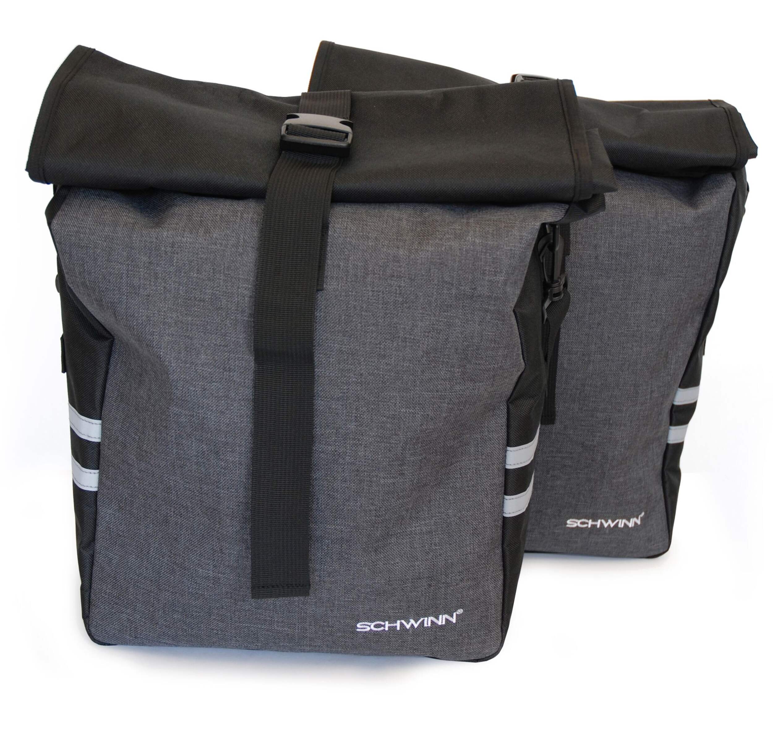 Sacoche de vélo Schwinn avec bandoulière réglable, imperméable, gris Front_Flat