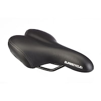 Supercycle Comfort Foam Kids' Preschool Bike Seat/Saddle, Waterproof, Black Front_Angled_Right