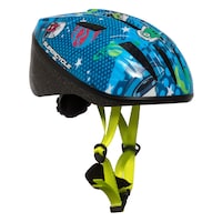 Supercycle Outer Space Crosstrails Toddler Bike Helmet w/Adjustable Straps, Blue, Ages 1-5 Front_Three_Fourths_Angled_Right