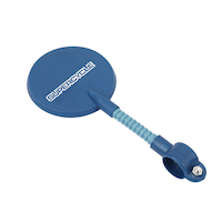Supercycle Adjustable Kids' Bike Mirror, Blue Front_Three_Fourths_Angled_Right