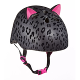 Raskullz Youth Bike Helmet with Adjustable Straps, Black/Pink, Ages 8+ Front_Angled_Right