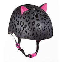 Raskullz Youth Bike Helmet with Adjustable Straps, Black/Pink, Ages 8+ Front_Angled_Right