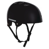 Supercycle Basic Multi-Sport Adult Bike Helmet with Adjustable Straps, Black, Ages 18+ Front_Three_Fourths_Angled_Right