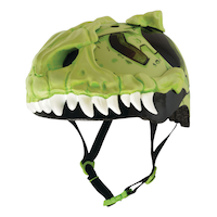 Raskullz T-Bone Multi-Sport Kids' Bike Helmet w/Adjustable Straps, Green, Ages 5-13 Front_Angled_Left