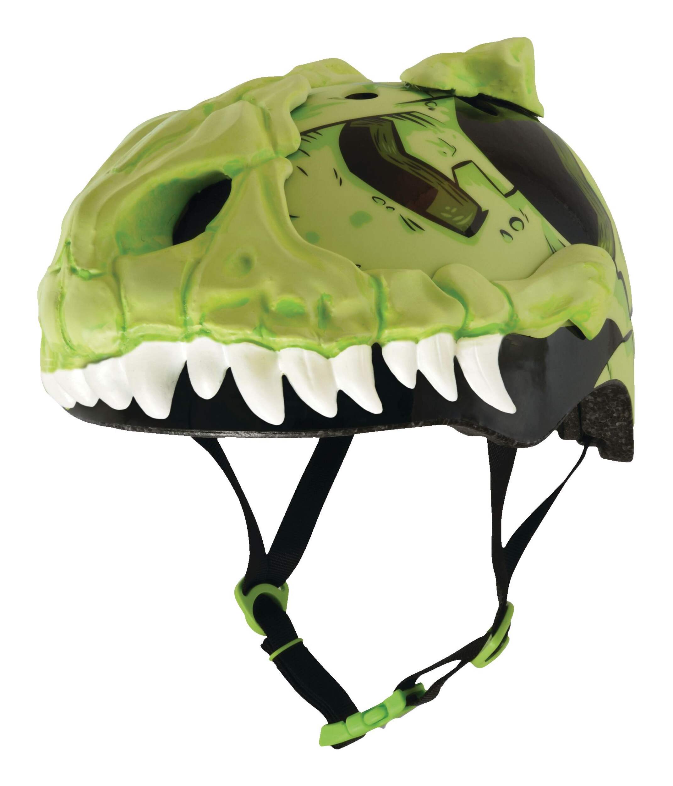 Casque multisport Raskullz T-Bone pour enfants avec sangles réglables, vert, 5 à 13&nbsp;ans Front_Angled_Left