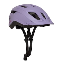 Raleigh Flare Bike Helmet, Adult, Purple Front_Three_Fourths_Angled_Right