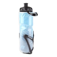 Raleigh High Visibility Water Bottle with Bike Cage Front_Three_Fourths_Angled_Left