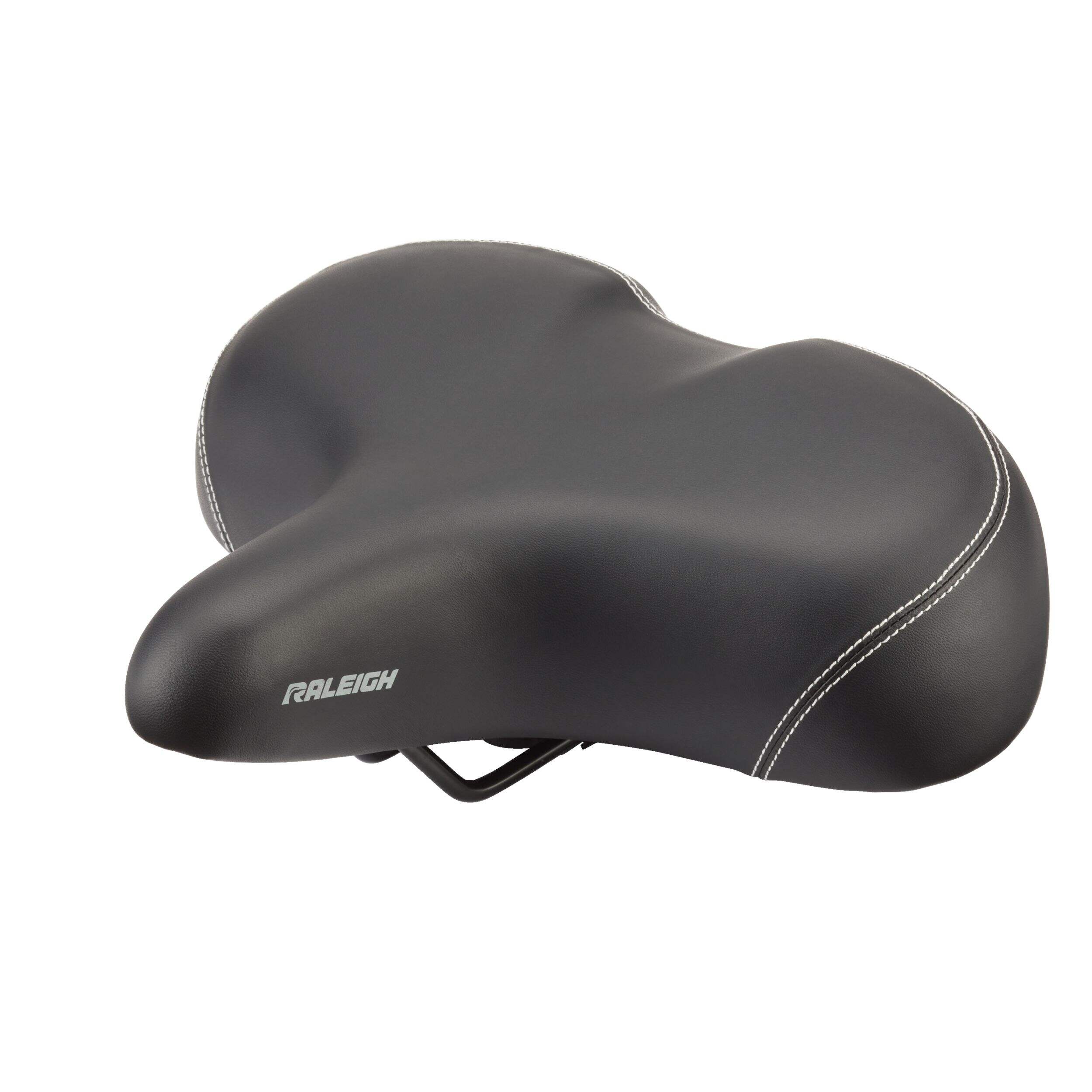 Raleigh Super Wide Comfort Bike Saddle Front_Angled_Left