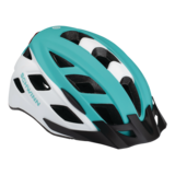 Schwinn Flash Adult Bike Helmet w/Adjustable Straps & Removable Visor, Teal, Ages 14+ Front_Angled_Right