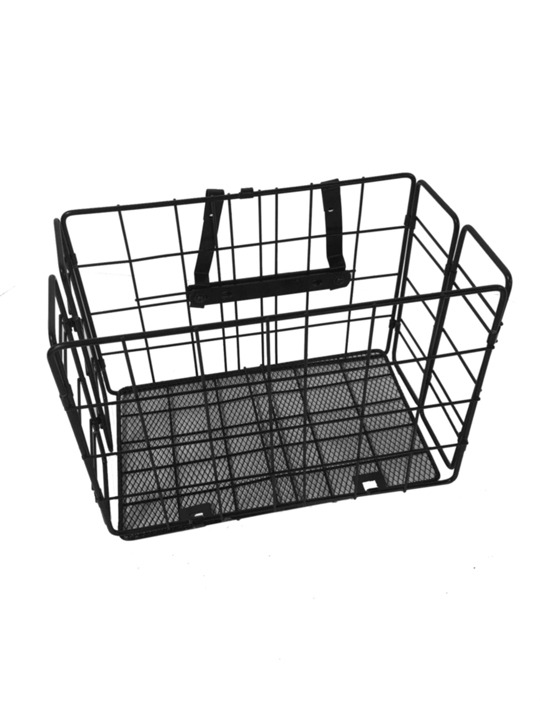 Everyday Steel Front & Rear Bike Basket, Black Overhead_Plunge