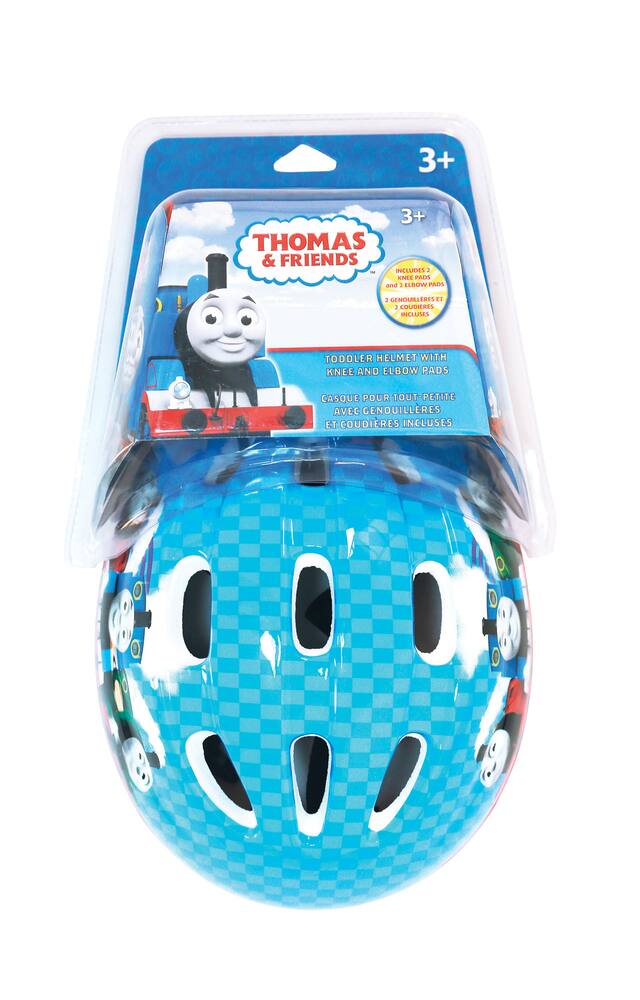 thomas the train helmet and knee pads